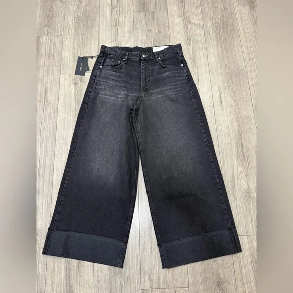 NWT Rag & Bone BLAIR SOFIE HIGH-RISE ANKLE WIDE LEG WITH CUFF RIGID Sz 32